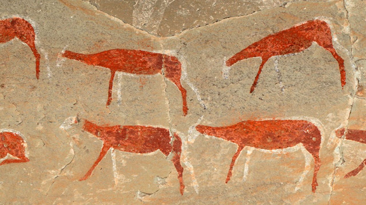 Rock paintings on the Sani Pass