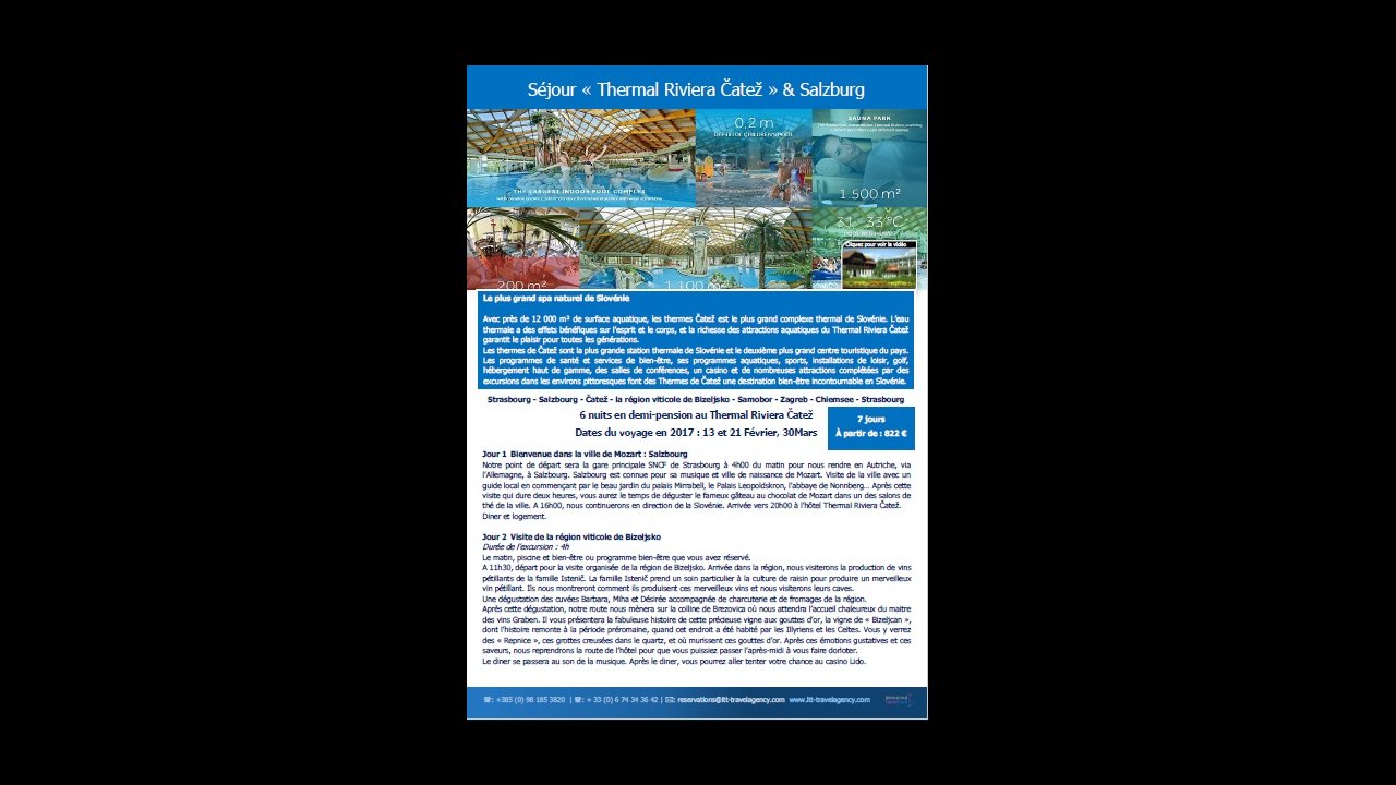 Thermal Riviera Catez  et Salzburg 7 jours