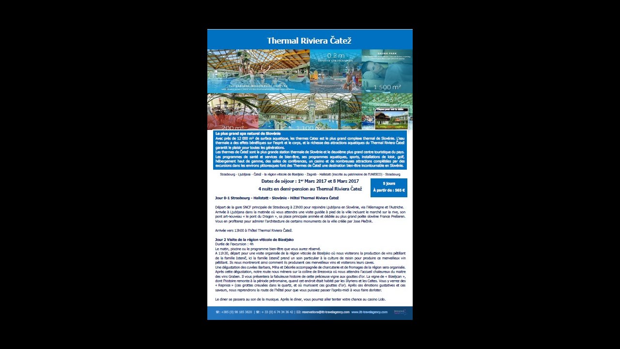 Thermal Riviera ?atež 5 jours