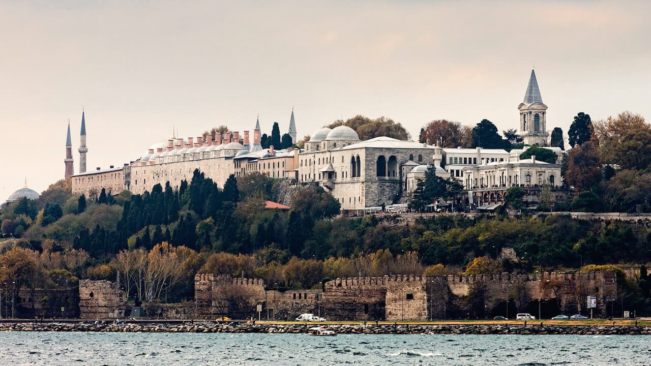 The Topkapi Palace view from the Bosphorus.