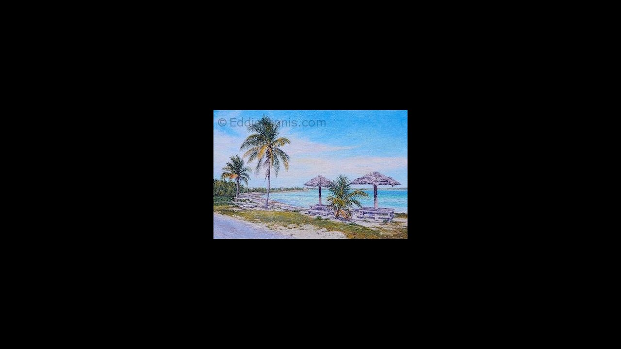 By the Bay a painting by Bahamian artist Eddie Minnus.