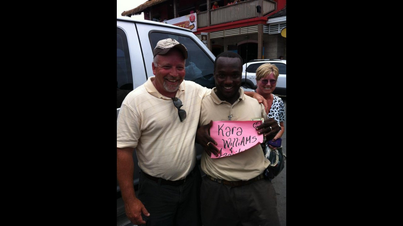 Our valued guest on a ride.