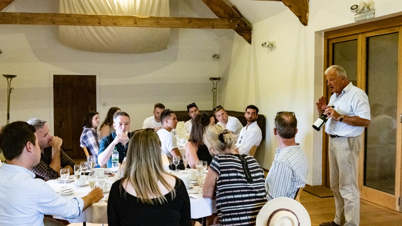 The tour finishes in the dedicated tasting room for a glass of Sparkling Wine and an optional cream tea