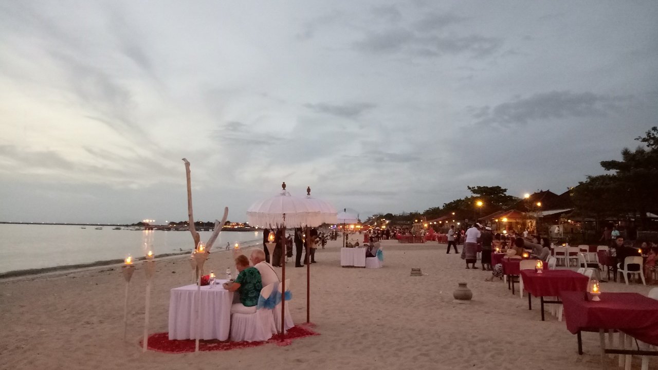 Jimbaran sunset view