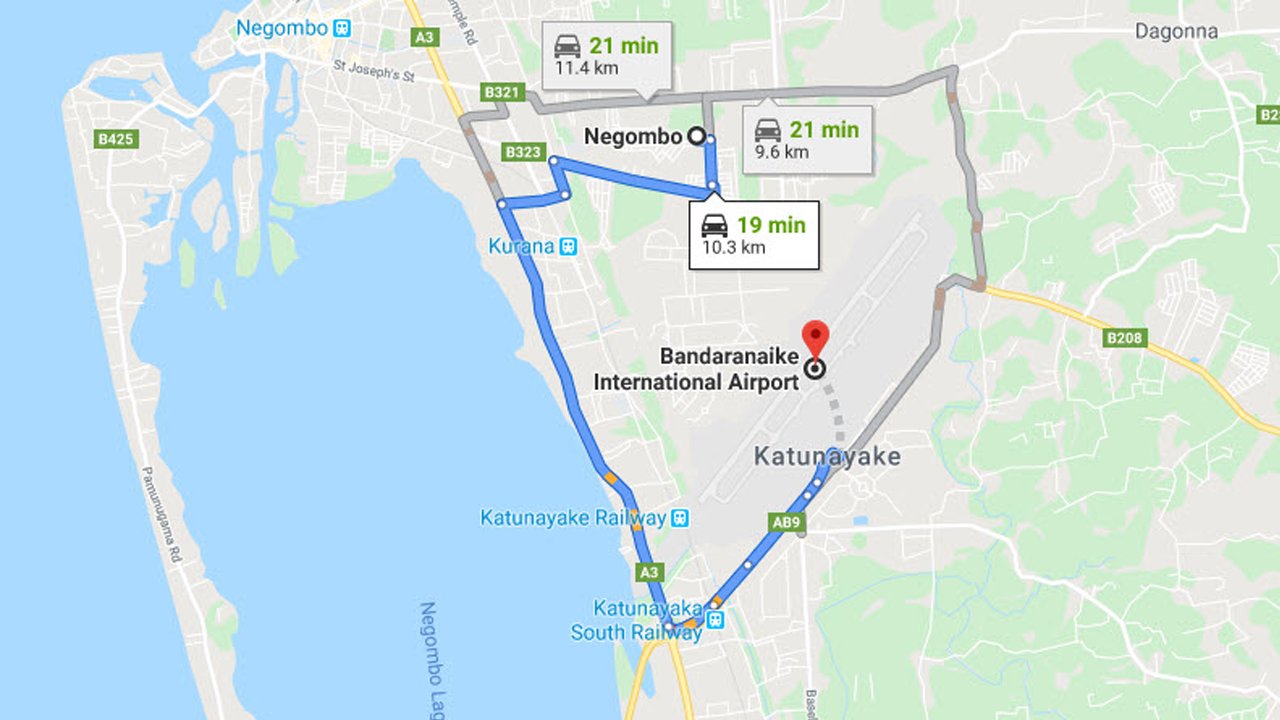 Negombo City to Colombo Airport (CMB) Private Transfer