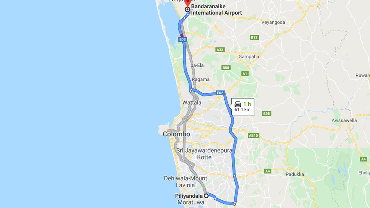 Piliyandala City to Colombo Airport (CMB) Private Transfer