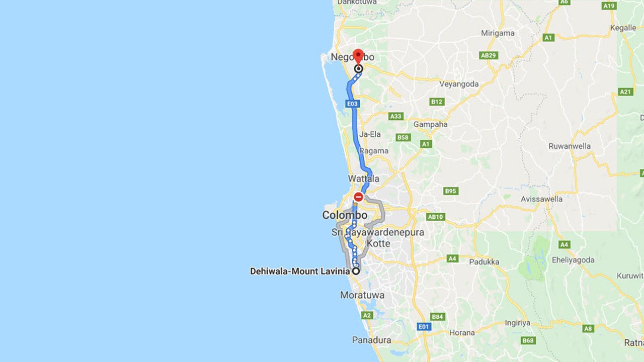 Mount Lavinia City to Colombo Airport (CMB) Private Transfer