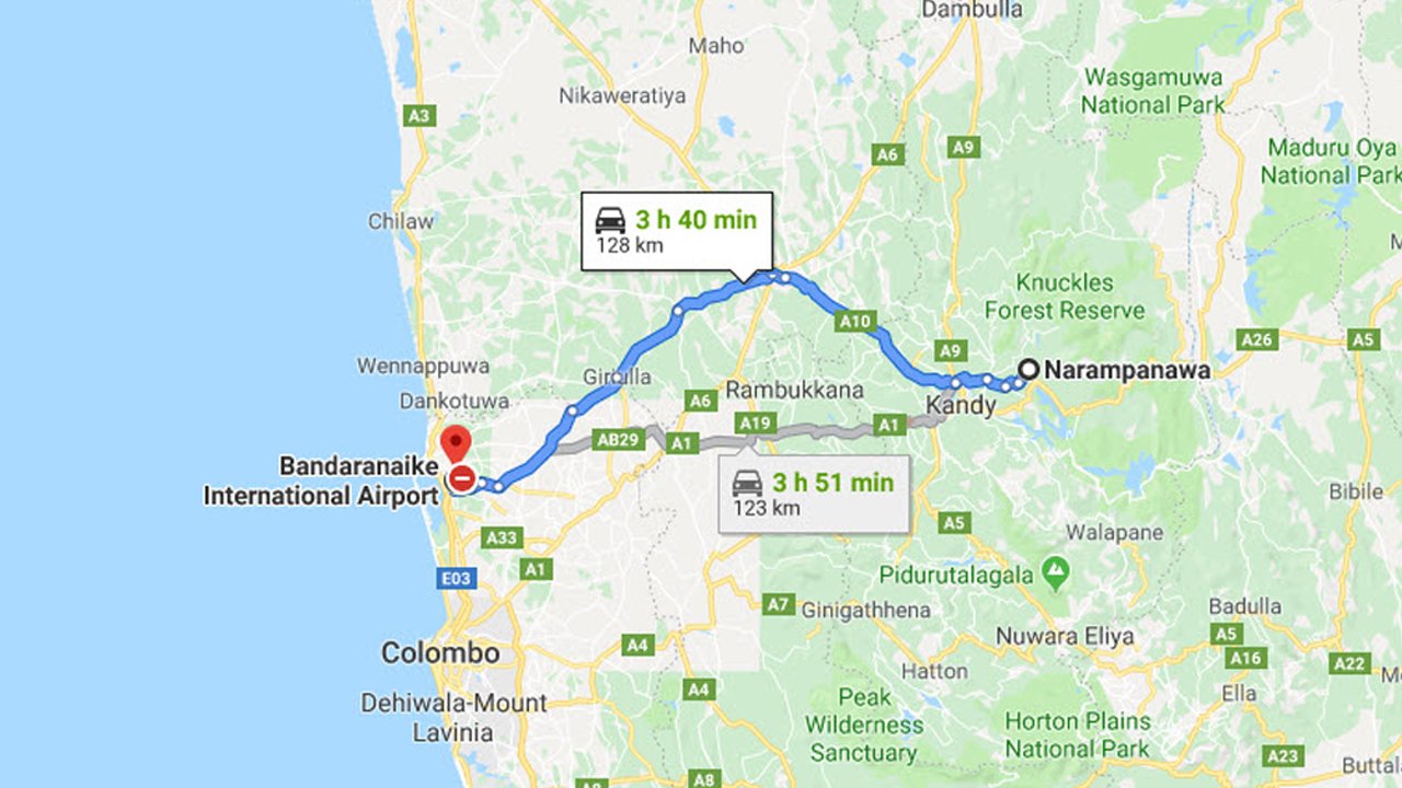 Narampanawa City to Colombo Airport (CMB) Private Transfer