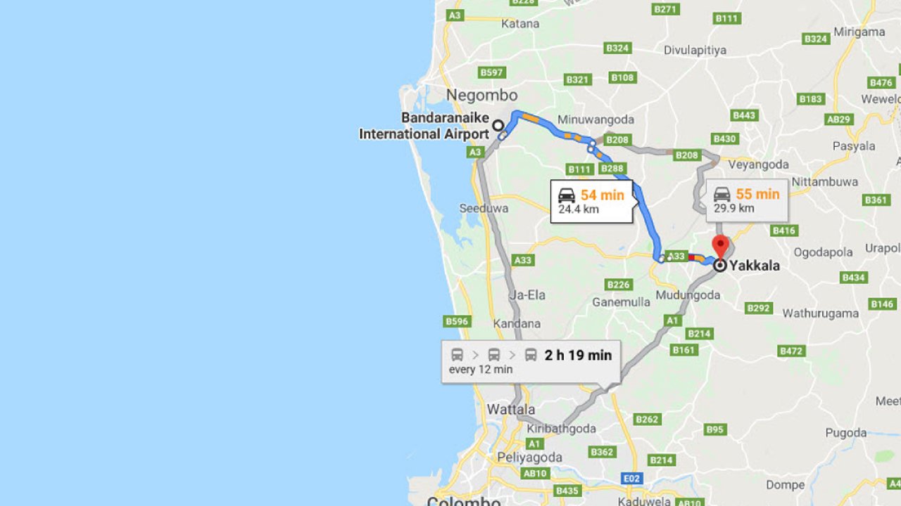 Colombo Airport (CMB) to Yakkala City Private Transfer