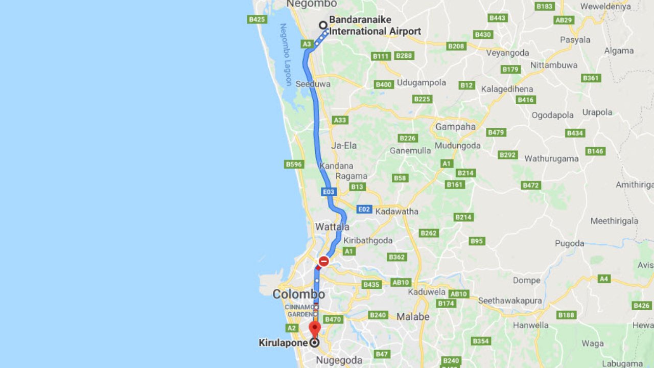 Colombo Airport (CMB) to Kirulapana City Private Transfer