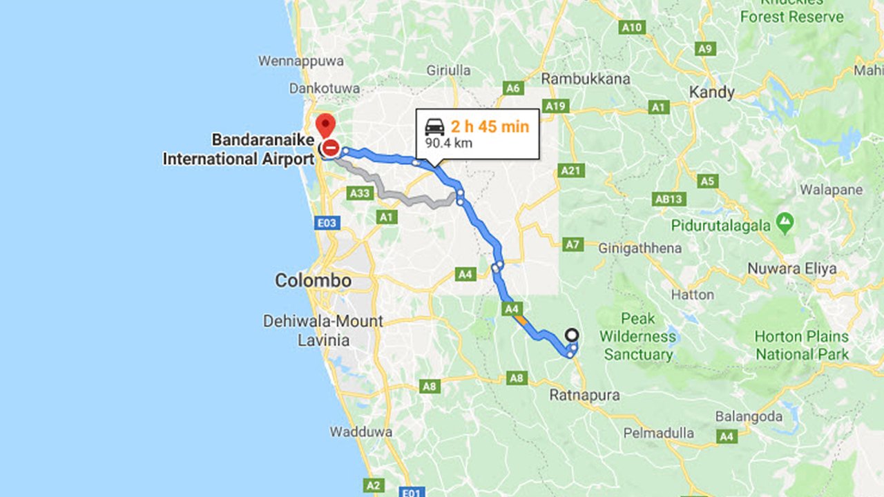 Kuruwita City to Colombo Airport (CMB) Private Transfer 