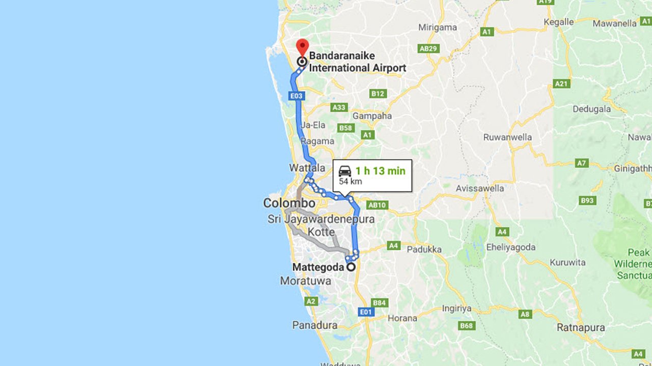Mattegoda City to Colombo Airport (CMB) Private Transfer