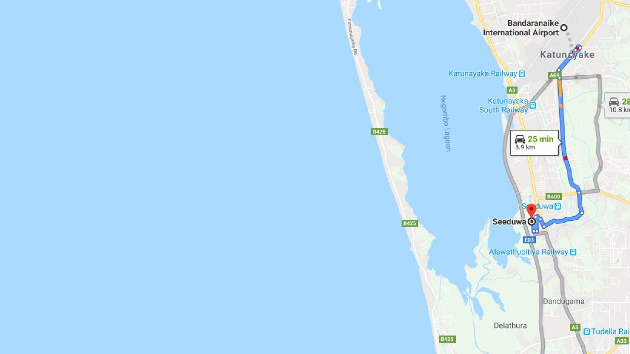 Colombo Airport (CMB) to Seeduwa City Private Transfer 