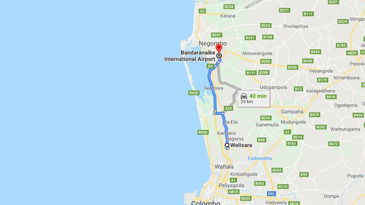 Walisara City to Colombo Airport (CMB) Private Transfer 