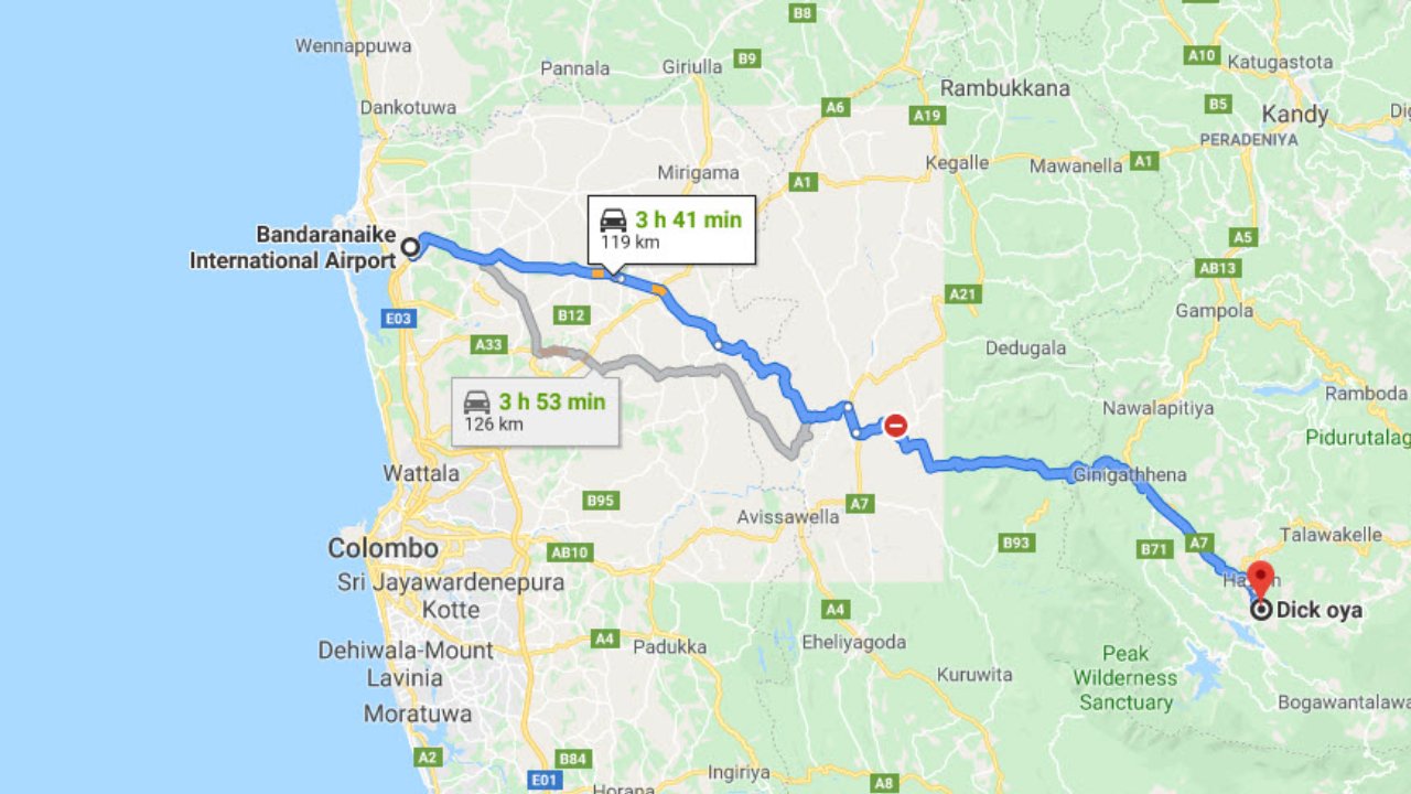 Colombo Airport (CMB) to Dickoya City Private Transfer