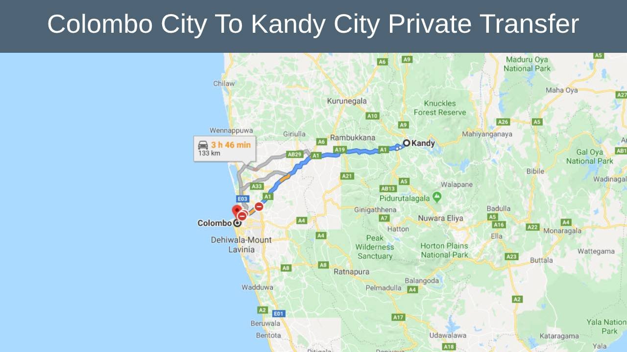 Colombo City To Kandy City Private Transfer  