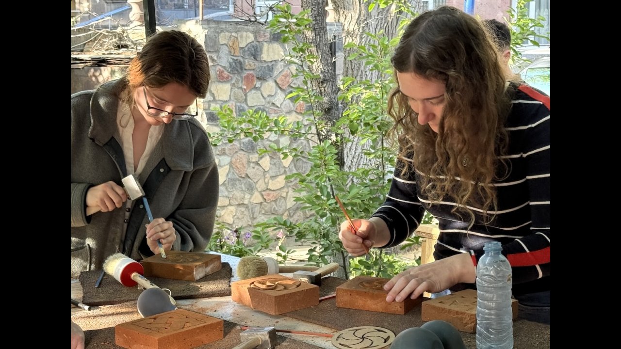 Stone carving class