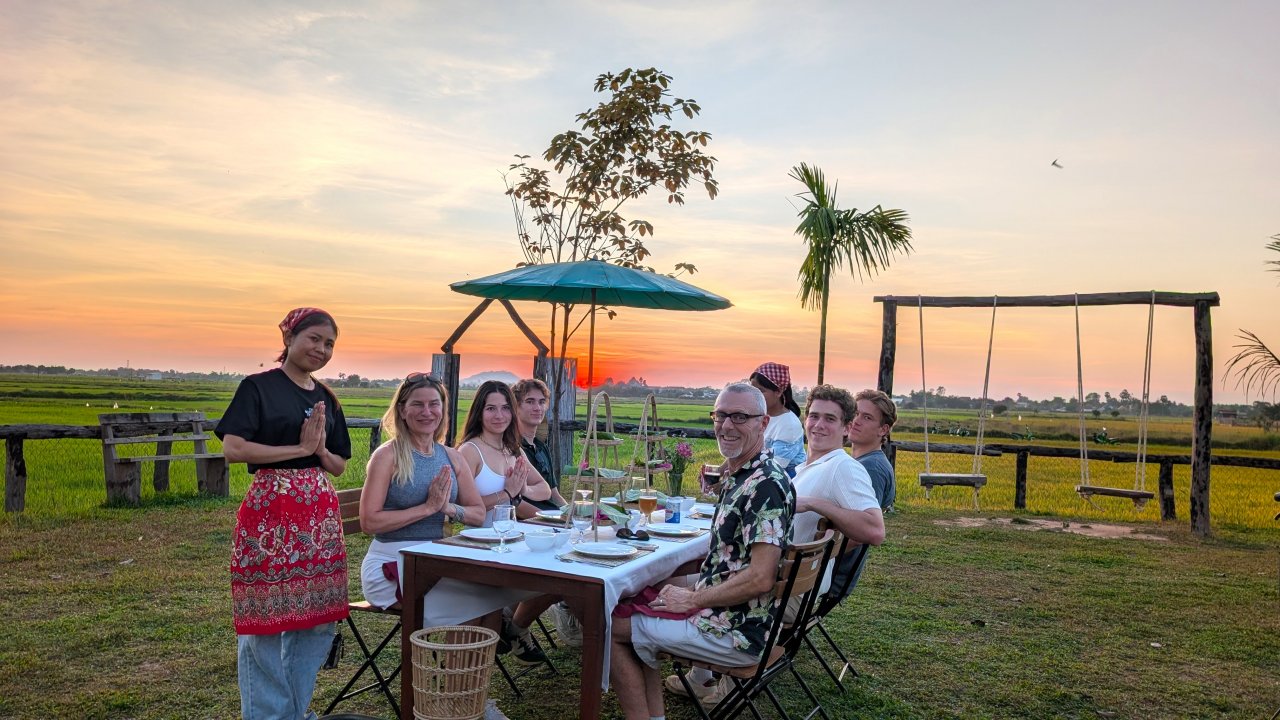 Rice Filds sunset drink