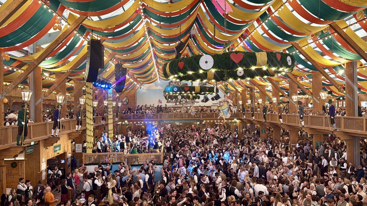 Inside the Schützen Oktoberfest tent