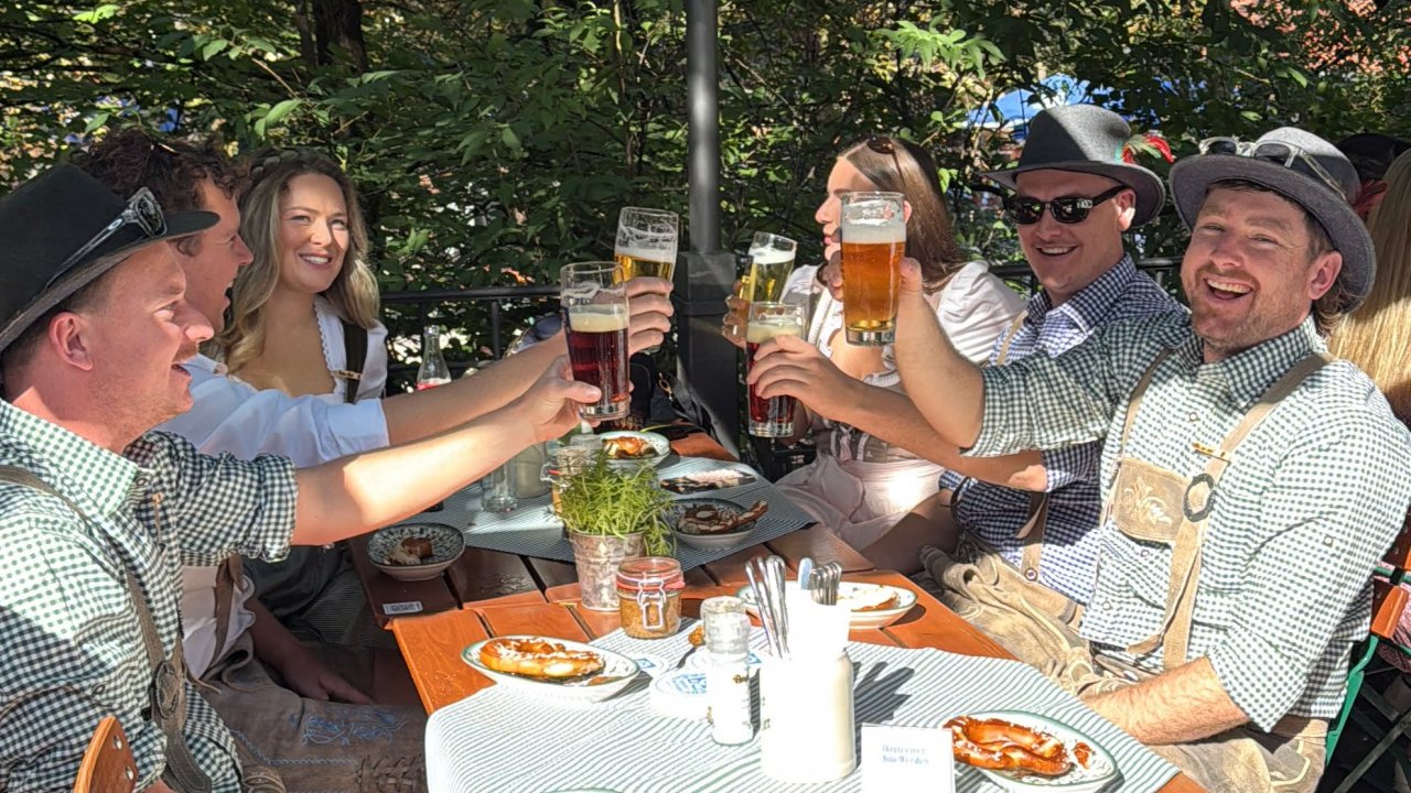 Beer & Pretzel at the beergarden