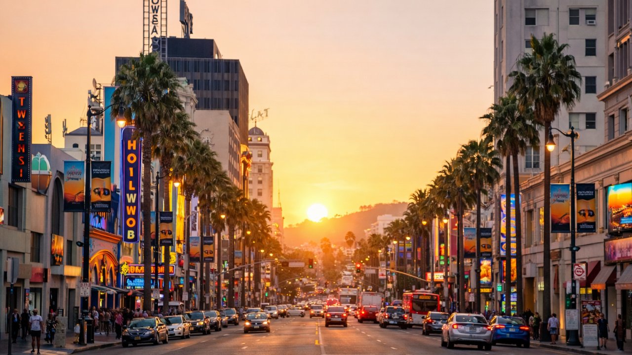 Hollywood Boulevard at Sunset