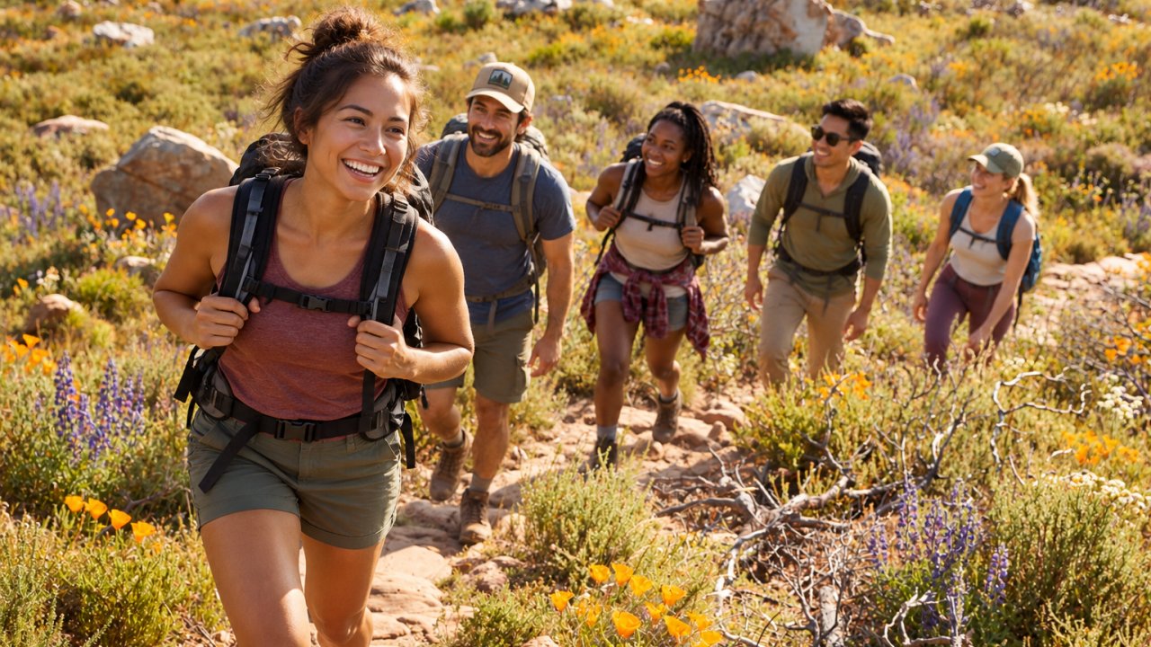 Hikers enjoying Escondido Canyon