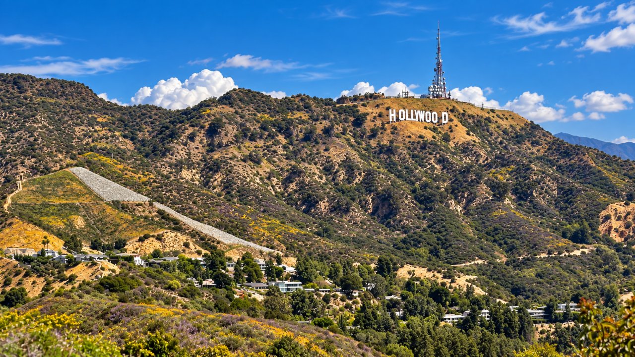 Hollywood Sign from Mulholland Drive