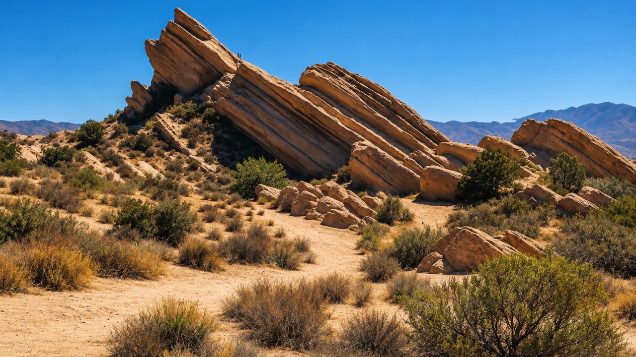 The iconic Vasquez Rocks formation
