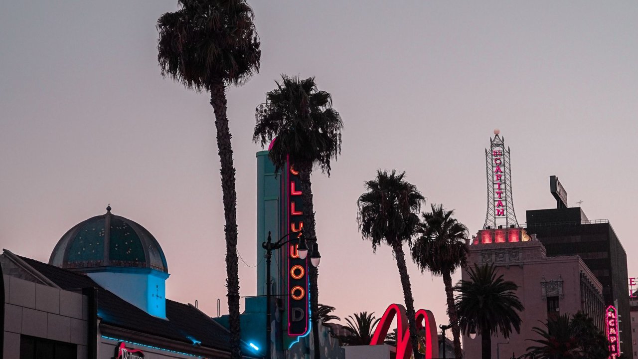 Hollywood Boulevard at Dusk