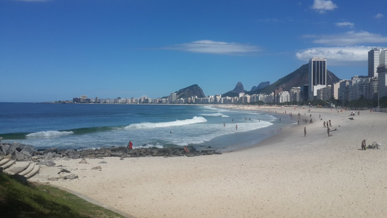 Copacabana Beach from Leme by Luis Darin
