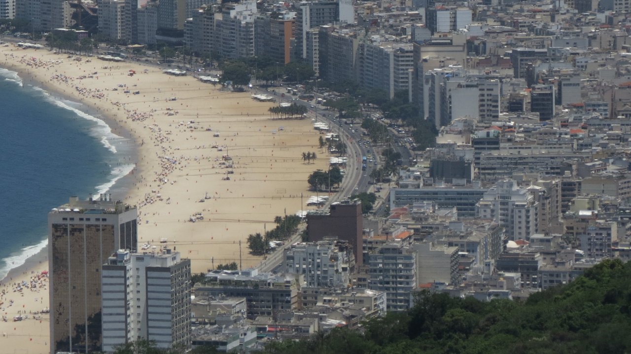 Copacabana View from Sugarloaf Mountain by Luis Darin