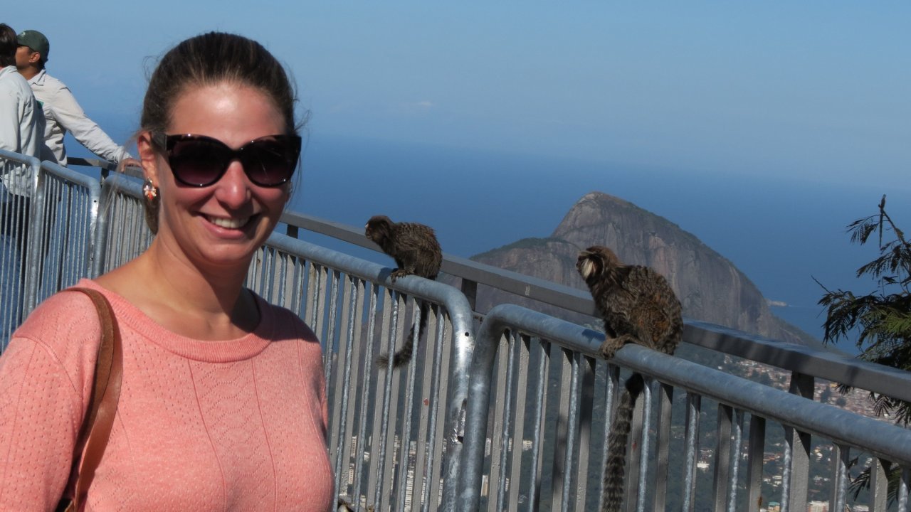 Marmoset Monkeys at the Christ Monument by Luis Darin