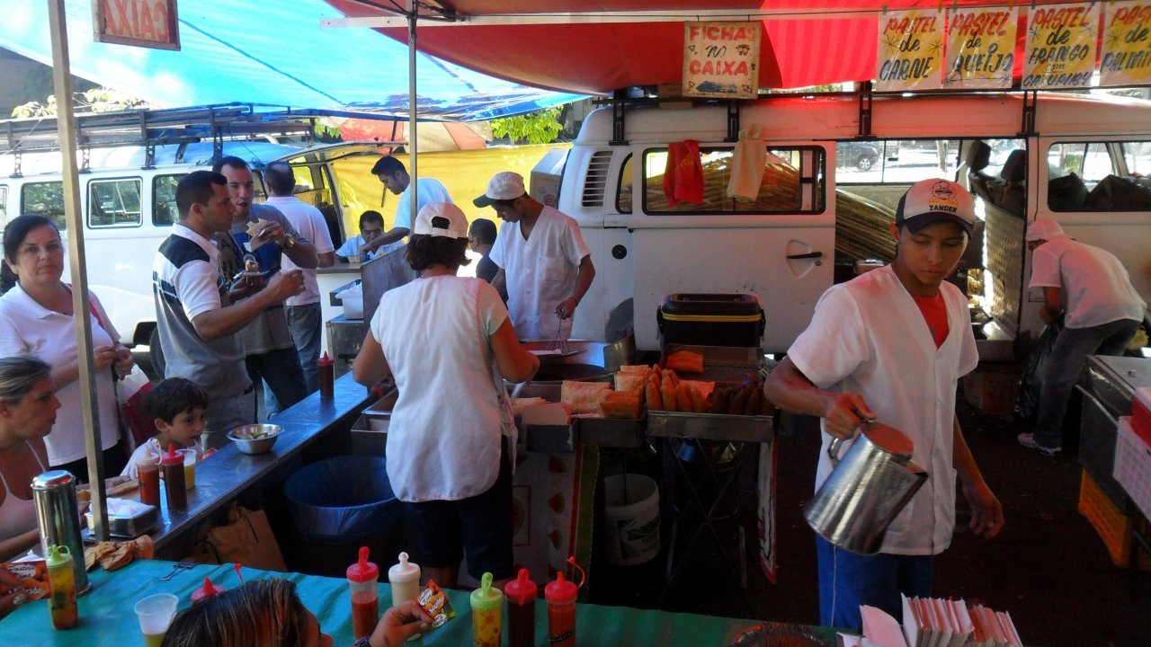 Street food at the farmers market