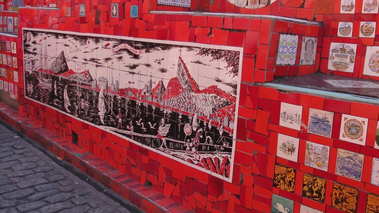 Tiles at Selaron Steps