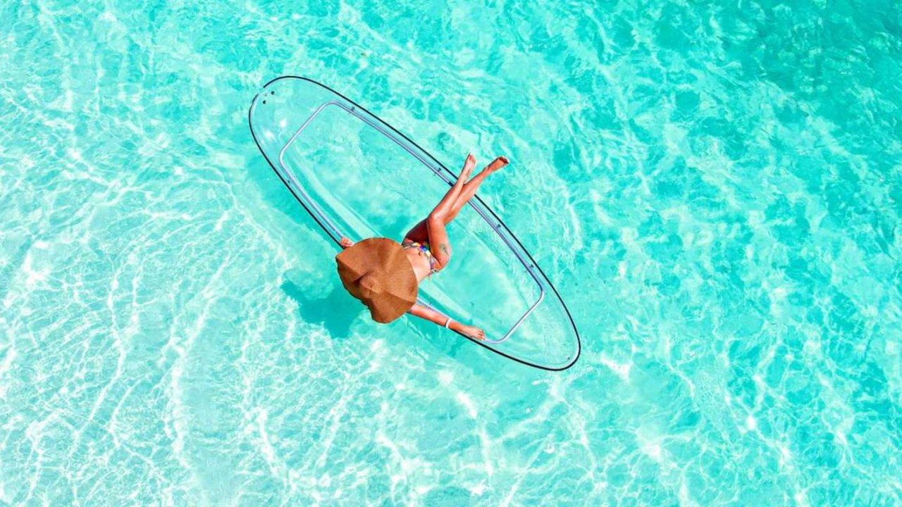 Zanzibar Transparent Kayak and Drone with Pickup