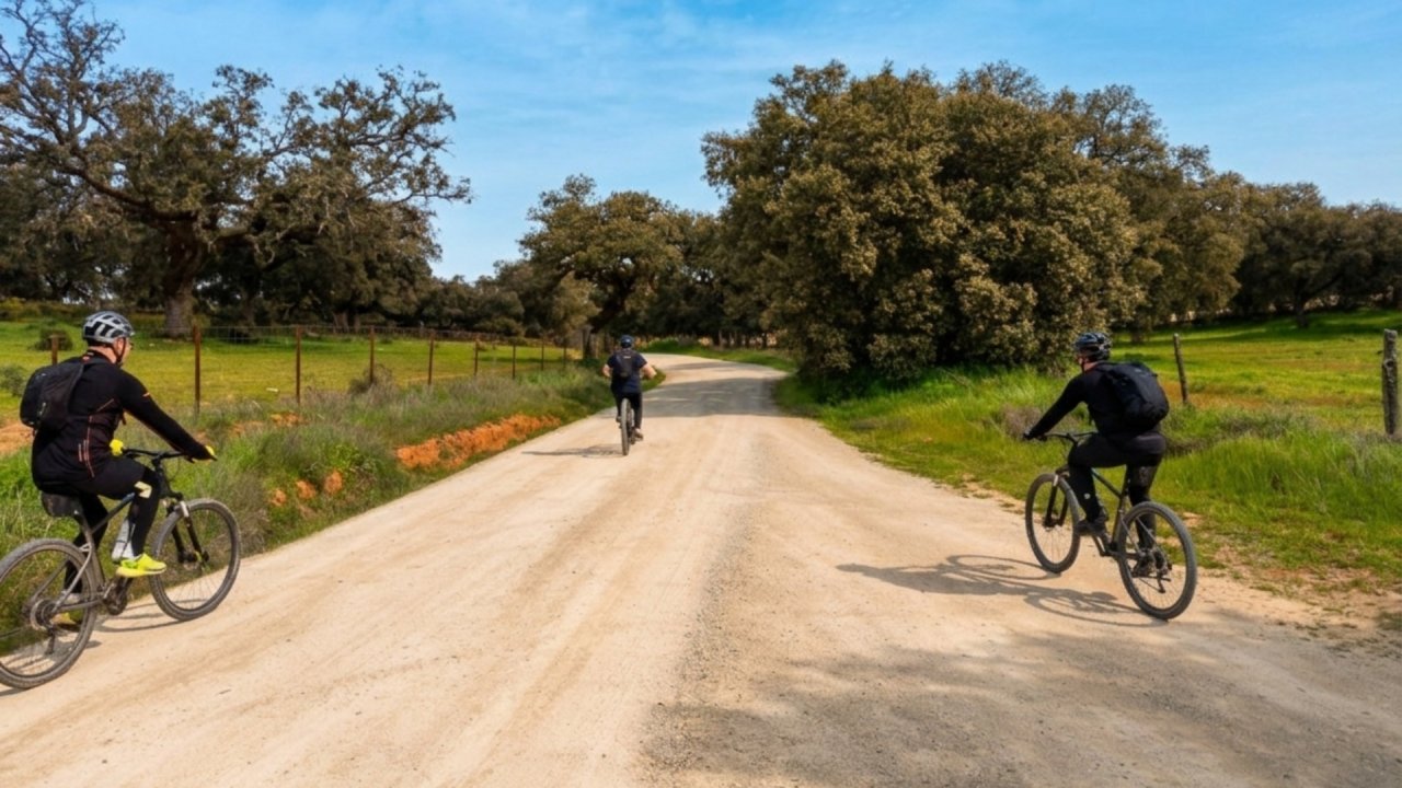 Cycling through farm land between Ronda and Setenil de las Bodegas
