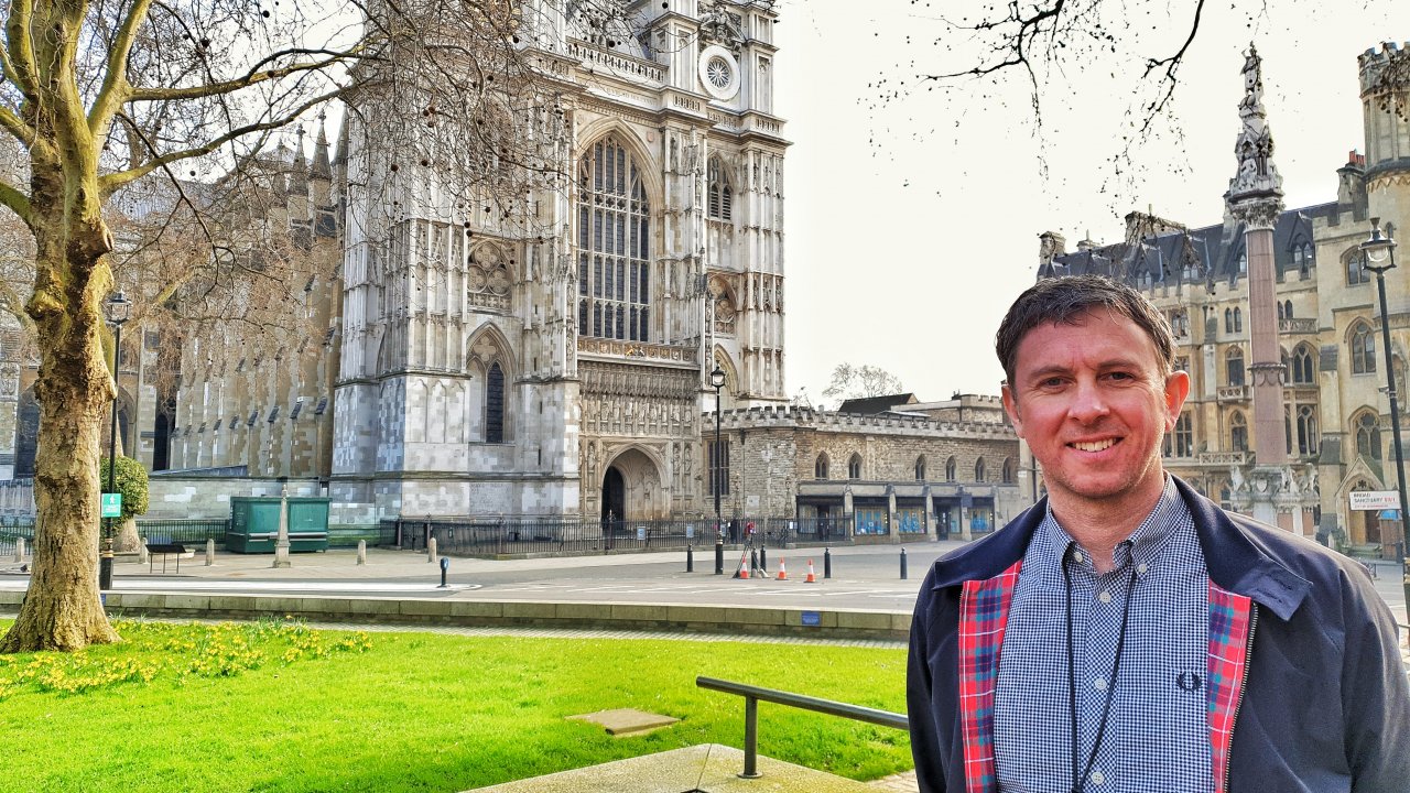 Westminster Abbey and one of our guides