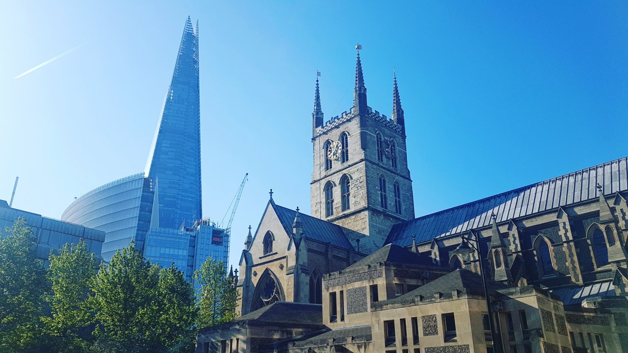 Shard and Southwark Cathedral