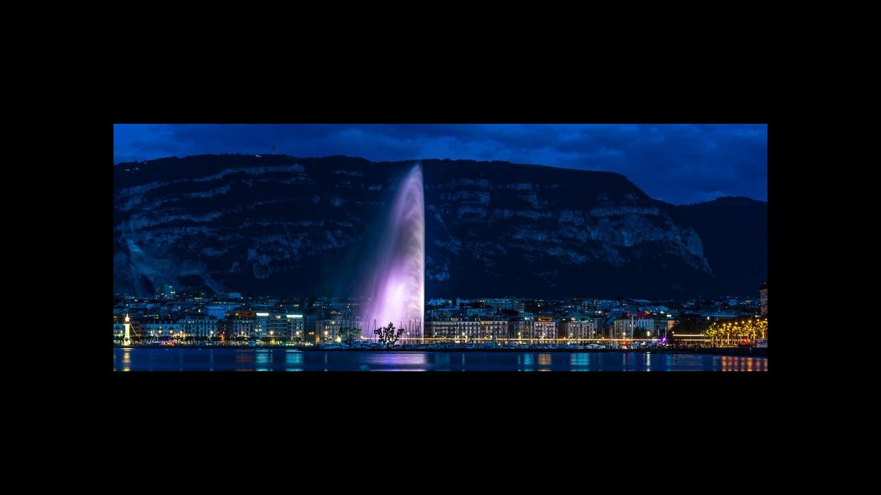 Fountain by night