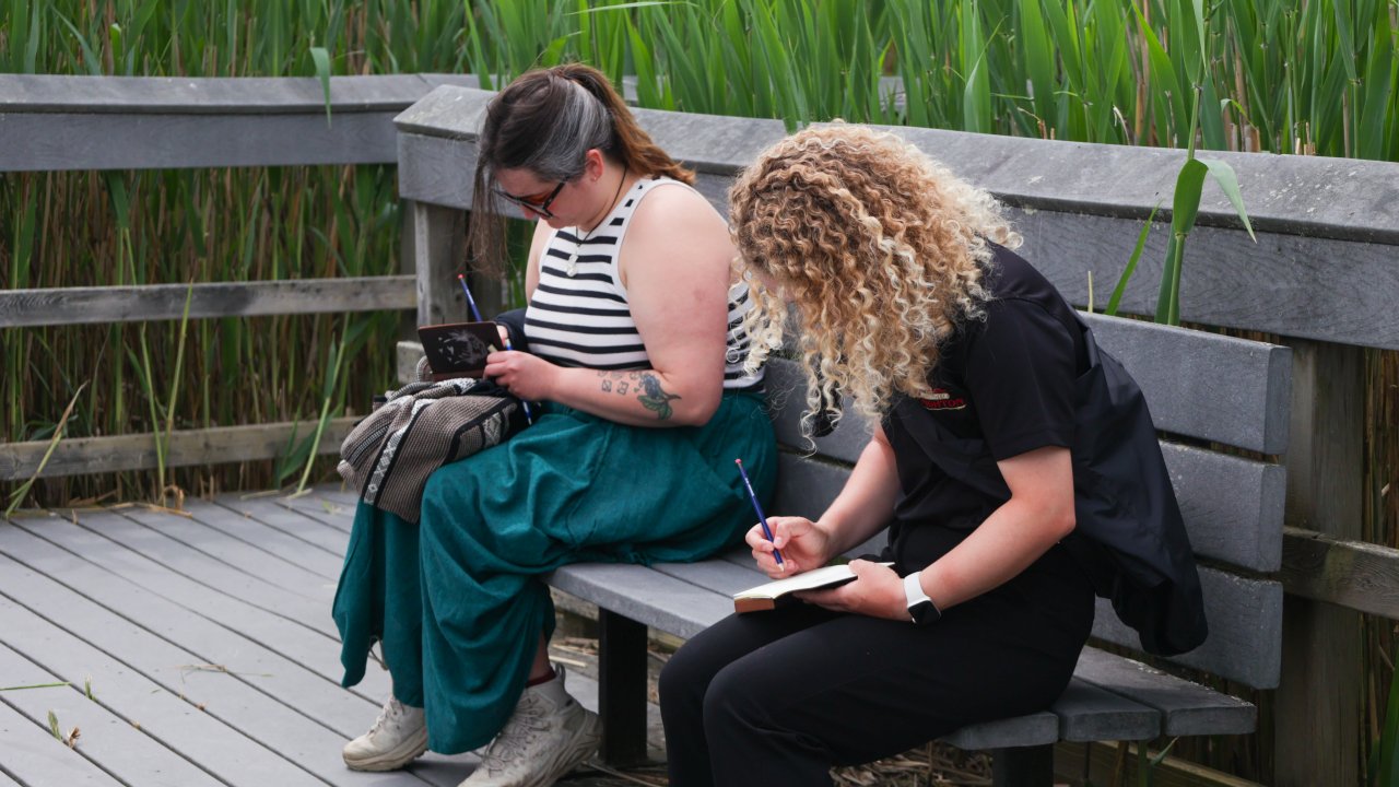 Journaling in the moment.