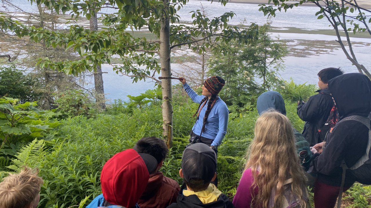 A coastal forest ecology lesson on the Field Station trail system