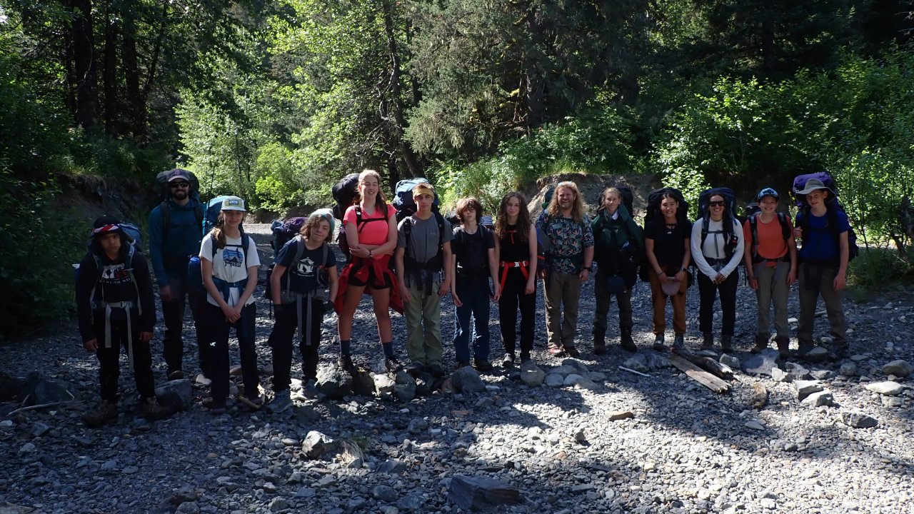 Group photo of 2025 campers before embarking.