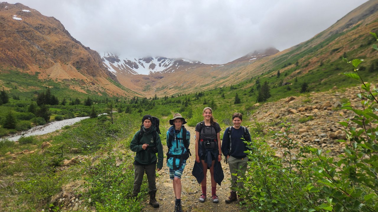 Campers during the Red Mountain hike.