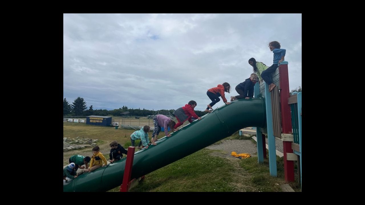 Campers enjoying free time at Karen Hornaday Park.