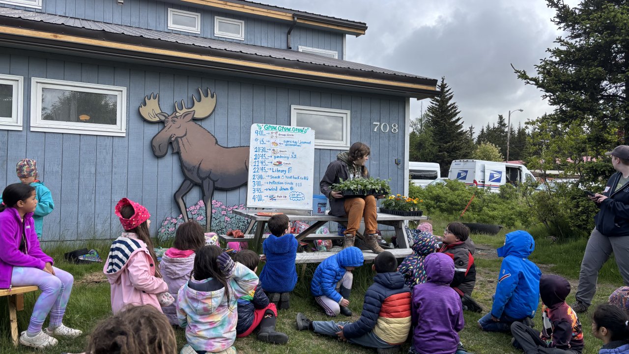 Morning huddle and visual schedule.
