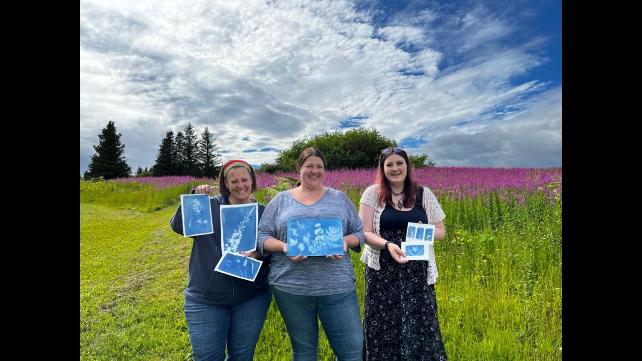 Wildcraft participants showing off their art