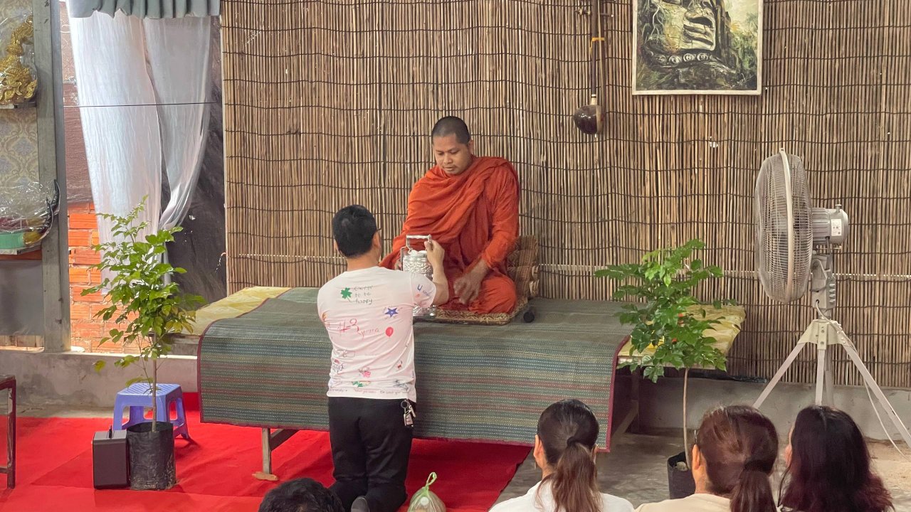 Dalien Cutural Immmersion Starts With Alms Giving And Receiving Insights & Blessing From A Person with Silas. You Can Simply Observe or Immerse.