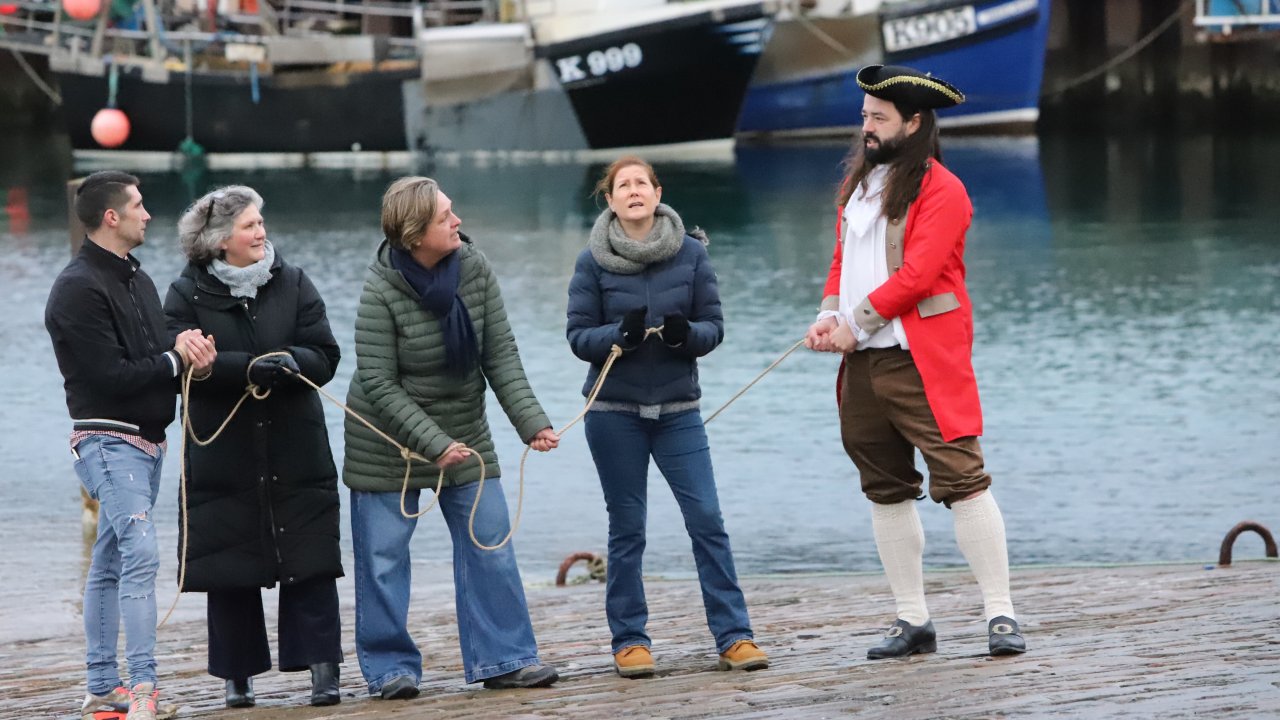 Captured by the Press Gang! Orkney Time Travel: Smugglers, Pirates & Gin tour.